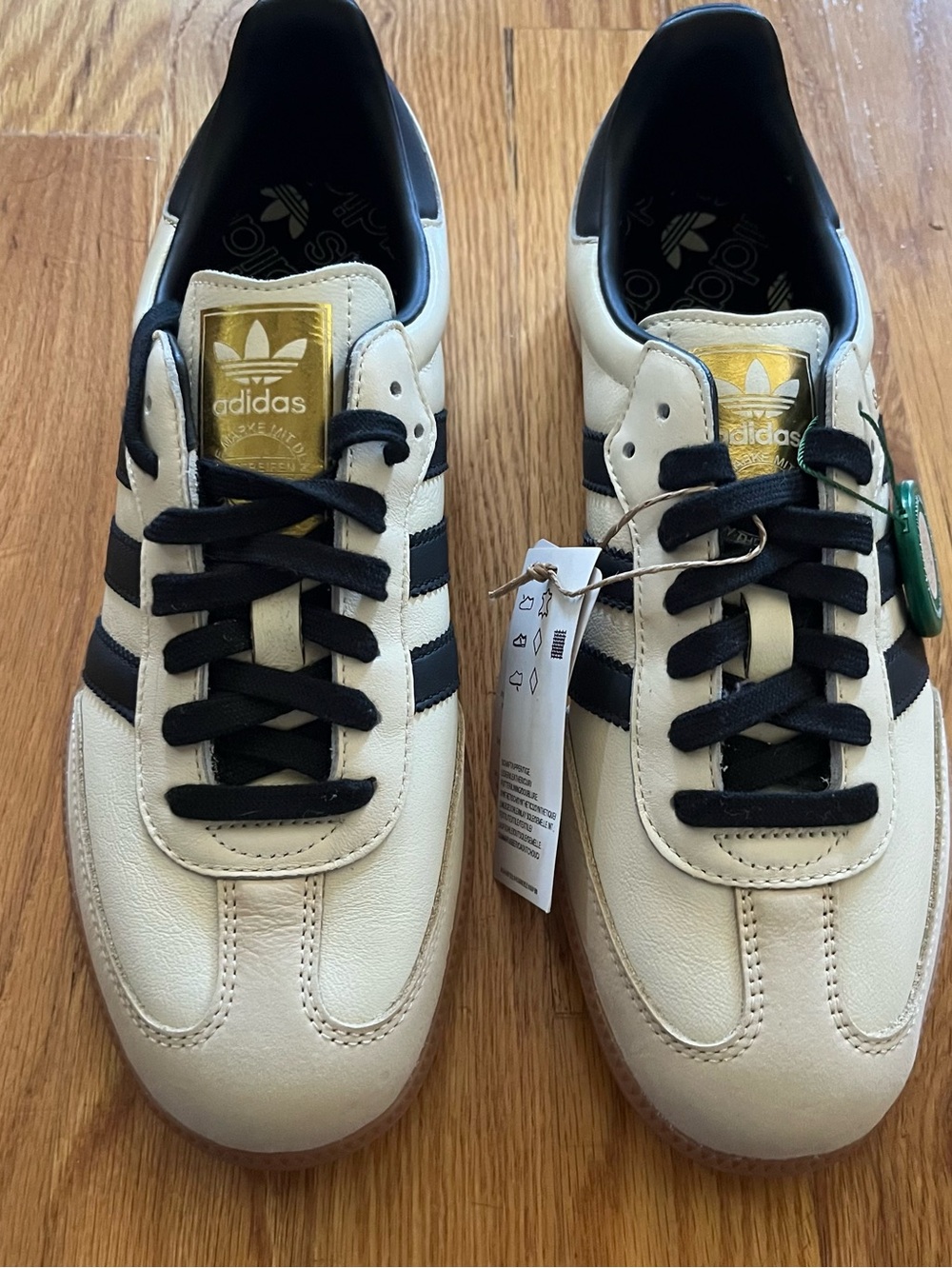 adidas Women's Samba Leather Sneakers - Cream/Black